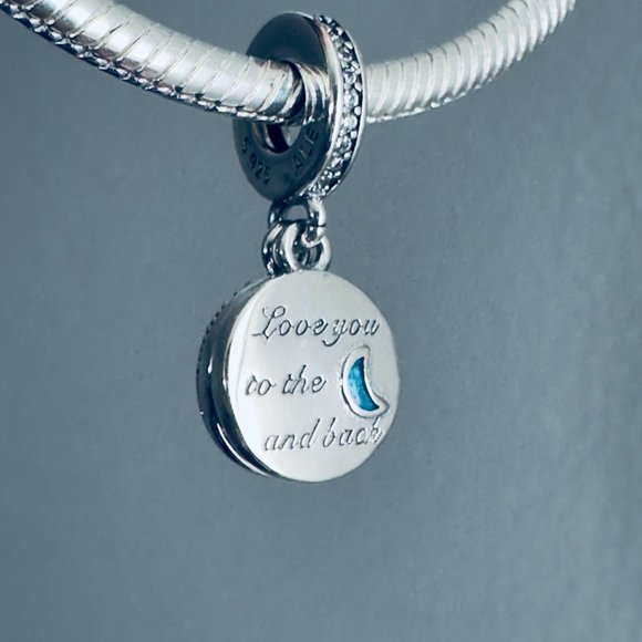 Authentic Pandora Family Tree & Galaxy Moon Stars Shimming Midnight Royal Blue - Picture 3 of 5